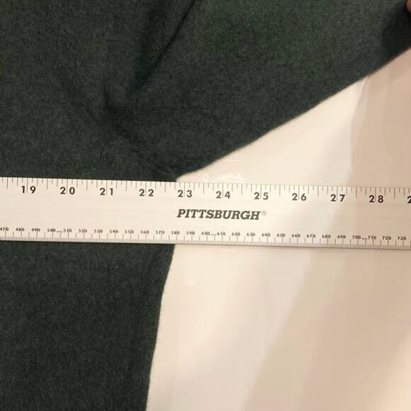 NWOT NORDSTROM Sweater Men XL Tall Cashmere Green V Neck Long Slv Soft Thick - Picture 3 of 5